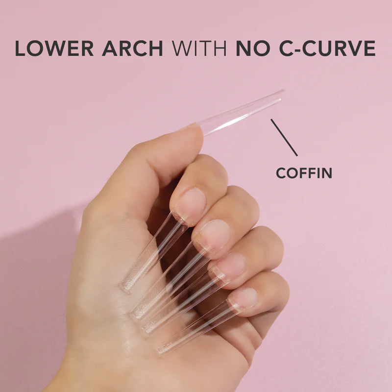 No Curva C Tips Coffin Xxl - Clear