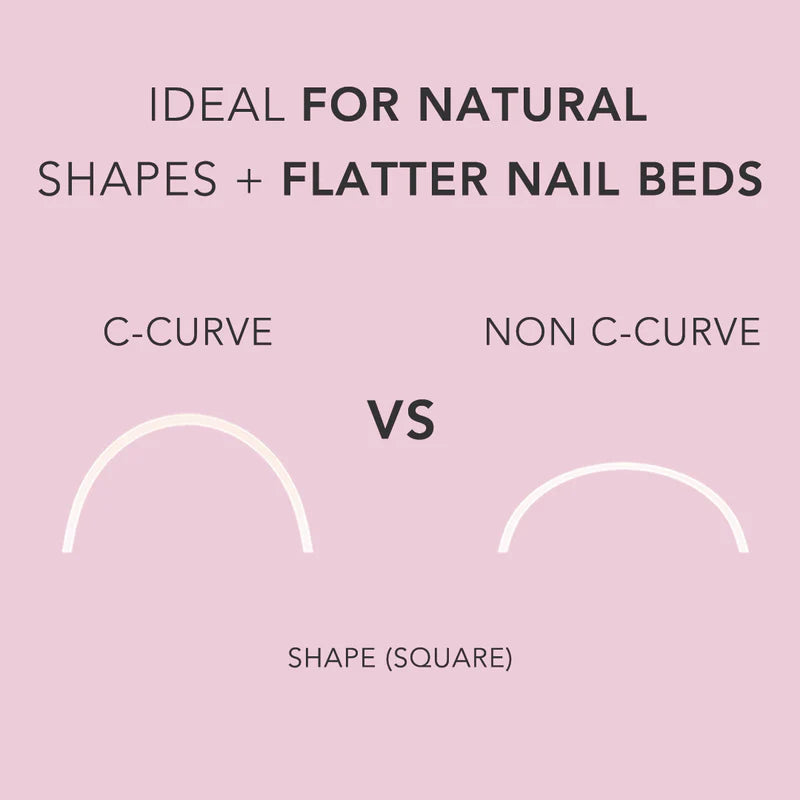 No Curva C Tips Square Xxl - Natural