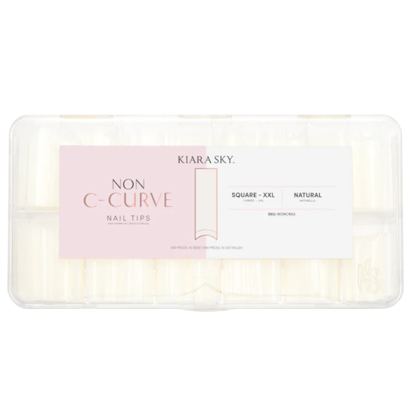 No Curva C Tips Square Xxl - Natural