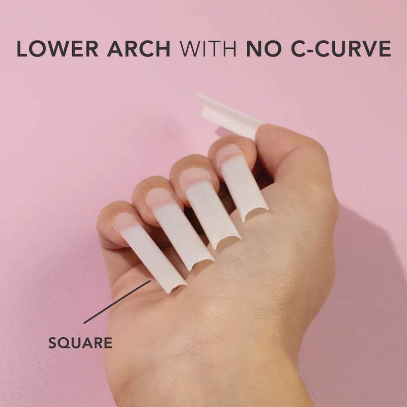 No Curva C Tips Square Xxl - Natural