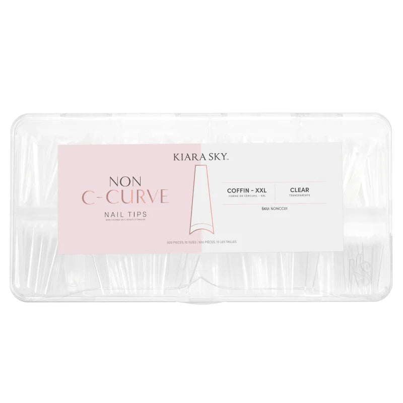 No Curva C Tips Coffin  Xxl - Clear