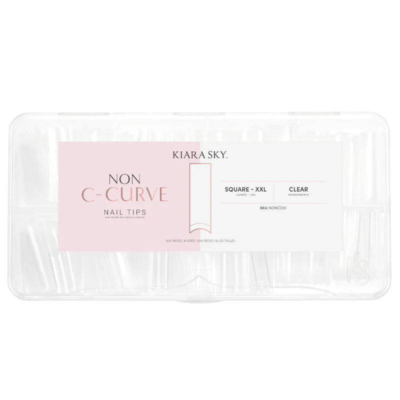 No Curva C Tips Square  Xxl - Clear